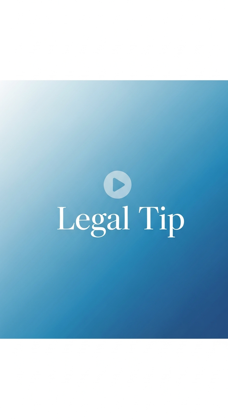 Legal tip video thumbnail